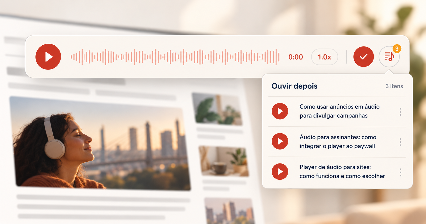 Readme lança o recurso Ouvir depois para artigos em áudio